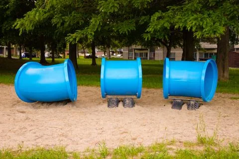 Children's play structure in the park Stock Photos