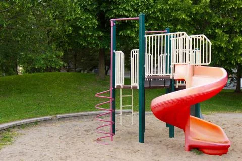 Children's play structure in the park Stock Photos