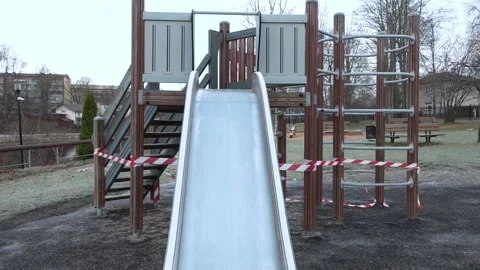 The children's playground is closed Stock Footage 151499881