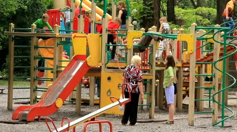 Children's playground Stock Footage 739758