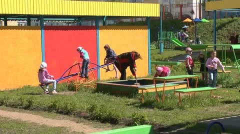 Children's playground Stock Footage 11146631