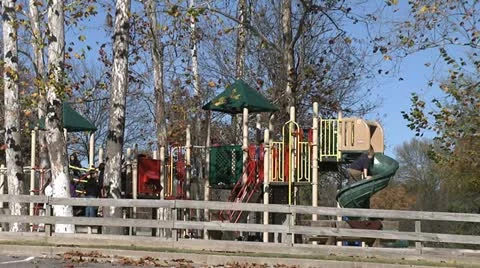 CHILDRENS PLAYGROUND Stock Footage 11187136