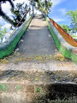 Children's playground, slide Foto stock