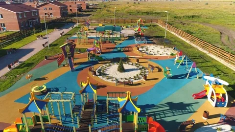 Children's playground. Top view. Stock Footage 81162213