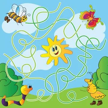 Children's puzzle - maze Stock Illustration