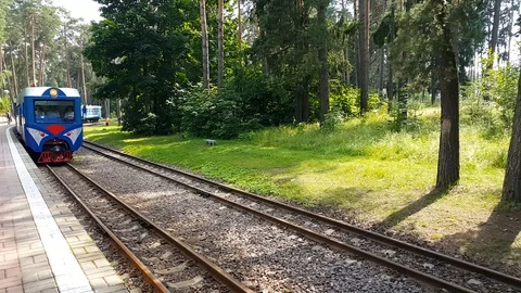 Children's railway Stock Footage 88673132