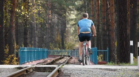 Children's Railway in the forest Stock Footage 8830071