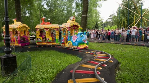 Children's Railway In The Park Stock Footage 51925326