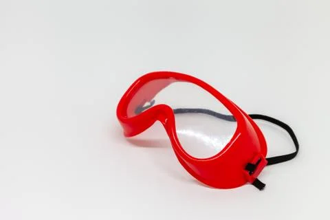 Children's red face shield Stock Photos