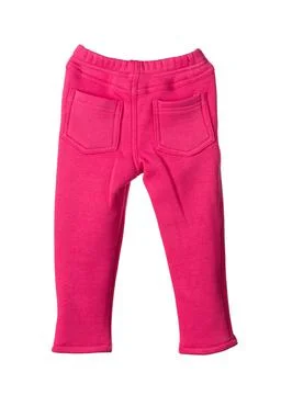 Childrens red pants. Stock Photos