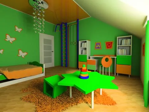 Children's room Ilustración de archivo