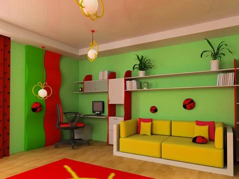 Children's room Illustrazione stock