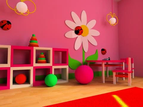 Children's room Ilustración de archivo