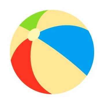 Children's rubber ball vector icon flat isolated Stock Illustration