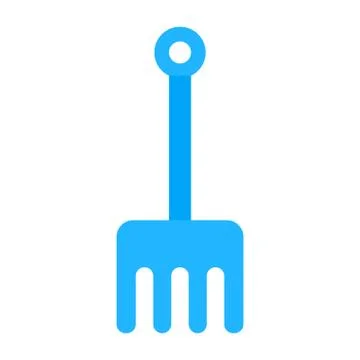 Children's sand rake vector icon flat isolated Stock Illustration