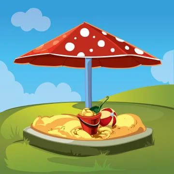 Children's sandbox Stock Illustration
