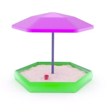 Children's sandboxes on a white background Stock Illustration