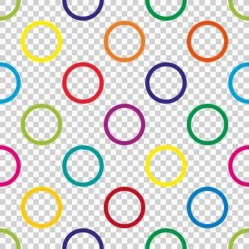 Children's seamless colorful background pattern of multicolored rings Stock Photos