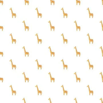 Children's seamless pattern with cute cartoon giraffes Stock Illustration