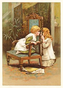 Children's secrets Stock-Illustration