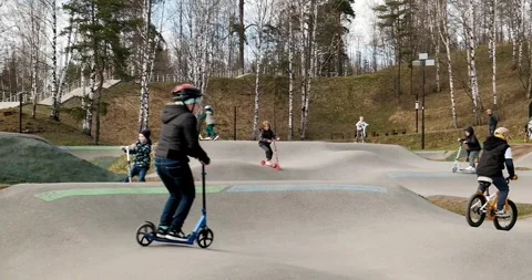 A children's skate park Stock Footage 272333995