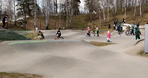A children's skate park Stock Footage 272335082