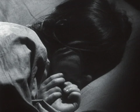 Children's sleep, narrator explains possible reasons for sleep disorder UK 1948 Stock Footage 146085435