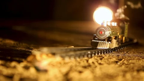 Children's steam train derailed Stock Footage 107289834