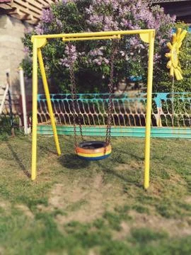 Children's swing Stock Photos