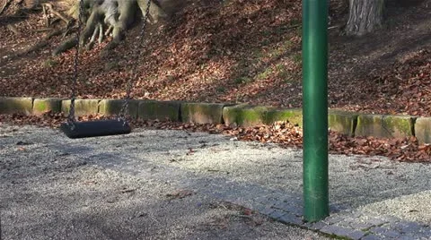 Children's swing swing alone Video stock 20435697