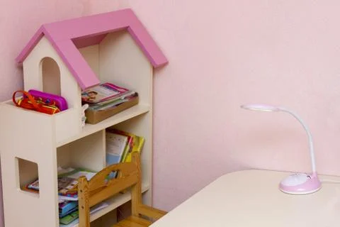 Children's table for study Stock Photos