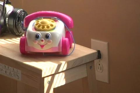 Childrens telephone Stock Footage 263788