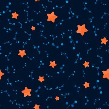 Childrens texture. Beautiful pattern with stars. night sky. Abstract picture  Stock Illustration