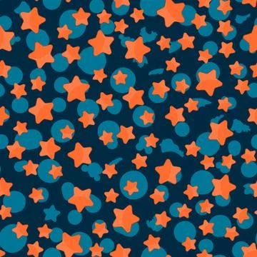 Childrens texture. Pattern for boys. Seamless pattern with stars and abstract Illustrazione stock