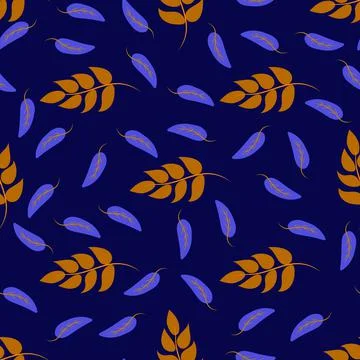 Childrens texture. Vector. Leaves seamless pattern. Soft pastel colors of the Stock Illustration