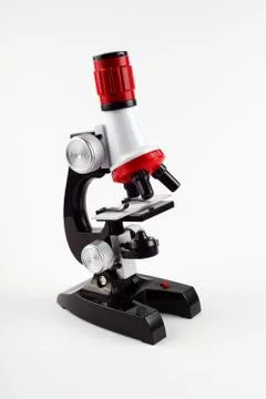 Children's toy microscope on a white background, isolate Stock Photos
