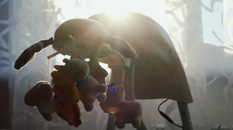 Children's toy with rotating figures of the sun. Happy childhood Stock Footage 68153436