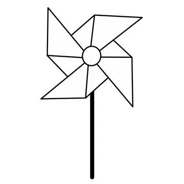 Children's toy windmill accessories vector Stock Illustration