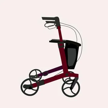 Children's tricycle vector illustration in flat style. Vector illustration. Stock Illustration