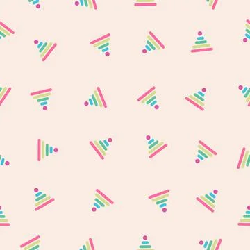 Childrens vector multicolored pyramids pattern Stock Illustration
