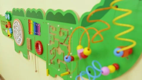 A children's wall game for development. Sharpening Stock Footage 129813193