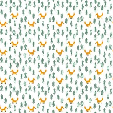 Children's white background with a Fox Stock Illustration