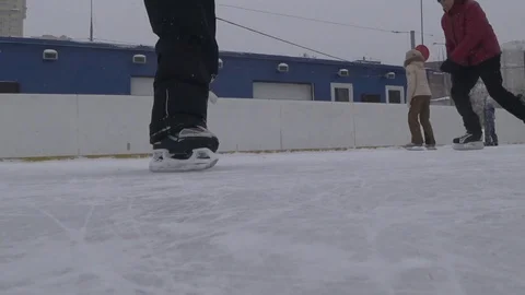 Children's winter rink Stock Footage 85702918