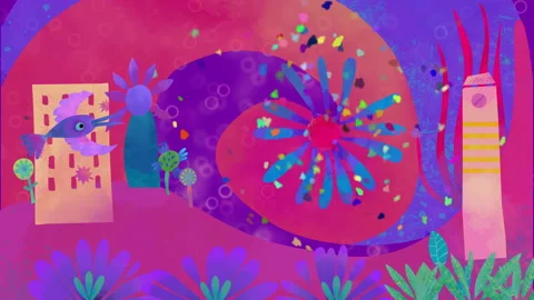 Children's World-Flying Bird Stock Footage 163598886