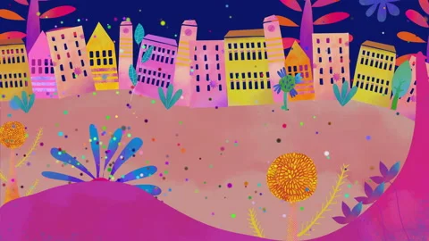 Children's World-Magic Town Stock Footage 163605213