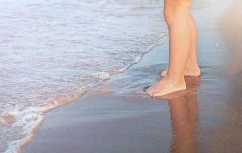 Child's on the beach Stock Photos