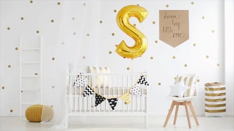 Child's bed with pendant Stock-Footage 80752051