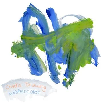 Childs drawing abstract vector Illustration