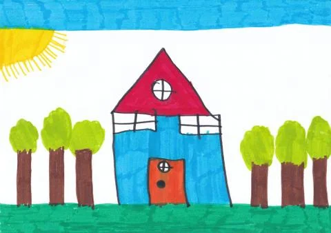 Child's Drawing Stock Illustration