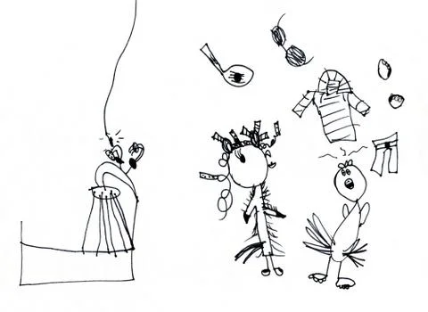 The Child's drawing Stock Illustration